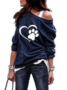 Round Neck Print Long Sleeve T-shirt