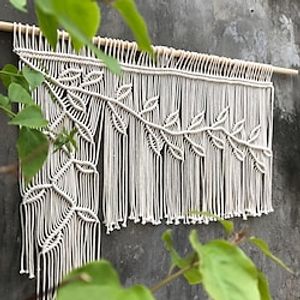 Boho Macrame Curtains Sliding Door Curtain Woven Bohemian Tapestry Decor,Outdoor Curtain Privacy, Patio Wedding Decoration, Room Divider for Pergola, Gazebo, Balcony, Porch Lightinthebox