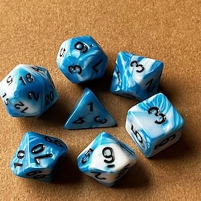 Two Color Multi Sided Dice Set With Seven Pieces And A Set Of Number Games That Can Be Combined Lightinthebox