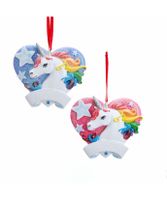 Homesmiths Christmas 3 Inch Unicorn With Heart Personalz Assorted Colors 1 Piece - thumbnail
