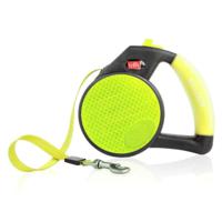 Wigzi Reflective Tape Gel Handle Leash Yellow Large