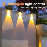 48 Pcs High brightness solar waterproof wall lamp, courtyard garden fence decorative wall lamp Lightinthebox