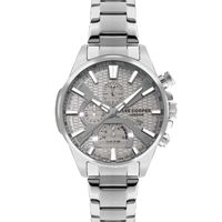 Lee Cooper Men's Multi Function Display Watch & Metal Strap, Silver - LC07801.330