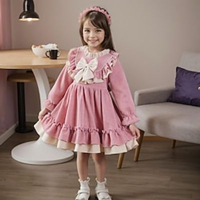 Kids Girls' Party Dress Pink Dress Solid Color Long Sleeve Wedding Special Occasion Zipper Tie Knot Adorable Sweet Cotton Polyester Knee-length Party Dress Spring Fall Winter 4-12 Years Pink Red Lightinthebox Kids Girls' Party Dress Pink Dress Solid Color Long Sleeve Wedding Special Occasion Zipper Tie Knot Adorable Sweet Cotton Polyester Knee-length Party Dress Spring Fall Winter 4-12 Years Pink Red Lightinthebox