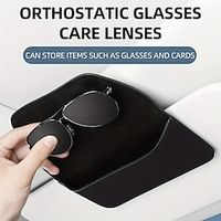 Car Glasses Case Sunglasses Clip Leather Auto Sun Visor Glasses Holder Card Ticket Holder Car Interior Universal Storage Clip Lightinthebox - thumbnail