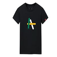 Men's Unisex Tee T shirt Hot Stamping Graphic Prints Letter Plus Size Print Short Sleeve Casual Tops Cotton Basic Fashion Designer Big and Tall White Black Dark Gray miniinthebox - thumbnail