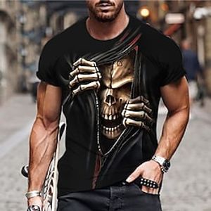 Men's Plus Size T shirt Tee Big and Tall Graphic Crew Neck Short Sleeve Summer Designer Casual Big and Tall Daily Holiday Tops miniinthebox