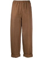 Rochas cropped straight-leg trousers - Brown