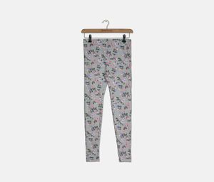 Kids Girls Printed Leggings  Grey Combo