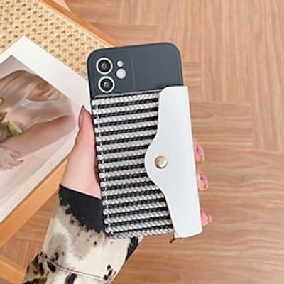 Phone Case For Samsung Galaxy Back Cover S22 Ultra Plus S21 FE S20 S10 S10 Plus Wallet Frosted with Wrist Strap Tile Geometric Pattern TPU PU Leather Lightinthebox