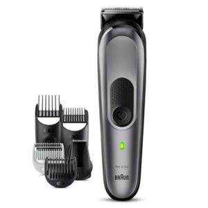 Braun All-in-One Style Kit Series 7, 10-in-1 Curated Kit For Head-to-Toe Styling, AutoSense Technology, Multi Grooming Kit With Metal Blade, 100min Runtime, 100% Waterproof, Pouch, Grey - MGK 7420