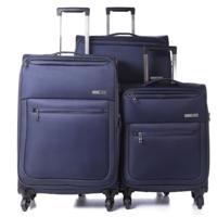 PARA JOHN PJTR3116 Polyester Soft Trolley Luggage Set, BLUE