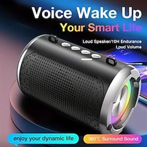 Portable Bluetooth Speaker Multicolor RGB Speakers Subwoofer Sound Quality Large Volume Outdoor Home Audio Lightinthebox