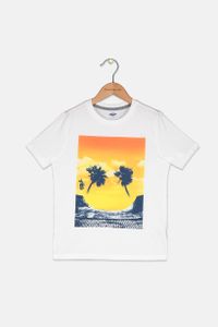 Kids Boy Graphic T-Shirt  White