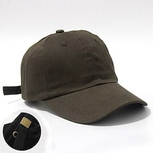 Men's Baseball Cap Black Wine Cotton Streetwear Stylish Casual Outdoor Daily Going out Plain Sunscreen Lightinthebox