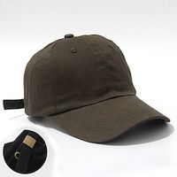 Men's Baseball Cap Black Wine Cotton Streetwear Stylish Casual Outdoor Daily Going out Plain Sunscreen Lightinthebox - thumbnail