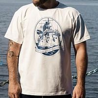 Men's Plus Size Big Tall T shirt Tee Tee Crewneck White Short Sleeves Outdoor Going out Print Letter Graphic Prints Clothing Apparel Cotton Blend Streetwear Stylish Casual Lightinthebox - thumbnail