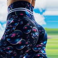 Women's High Waist Yoga Pants Tights Leggings Tummy Control Butt Lift Quick Dry Rainbow Fitness Gym Workout Running Winter Summer Sports Activewear High Elasticity Skinny miniinthebox - thumbnail
