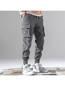 Casual Pocket Solid Color Pants