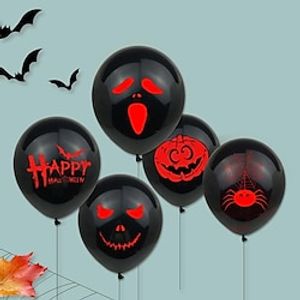 10 Styles 10Pcs/1Set Happy Halloween Party Decorations Funny Black Halloween Balloons Party Supply Home Decor Halloween Gift miniinthebox