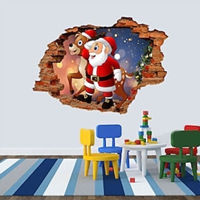 Christmas Wall Stickers Window Stickers Santa Claus Reindeer Wall Sticker Fireworks Window Clings Christmas Decorations miniinthebox Christmas Wall Stickers Window Stickers Santa Claus Reindeer Wall Sticker Fireworks Window Clings Christmas Decorations miniinthebox