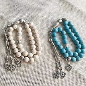 Ramadan Festival 33 10-cm Turquoise Muslim Prayer Beads Middle East Cross-border Islamic Prayer Beads Products Prayer Beads Muslim Lightinthebox