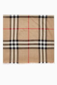 Scarf in Vintage Check Wool Silk