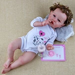 22 inch Reborn Doll Baby  Toddler Toy Reborn Toddler Doll Doll Reborn Baby Doll Baby Baby Boy Reborn Baby Doll Levi Newborn lifelike Gift Hand Made Non Toxic Vinyl Silicone Vinyl with Clothes Lightinthebox