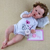22 inch Reborn Doll Baby  Toddler Toy Reborn Toddler Doll Doll Reborn Baby Doll Baby Baby Boy Reborn Baby Doll Levi Newborn lifelike Gift Hand Made Non Toxic Vinyl Silicone Vinyl with Clothes Lightinthebox - thumbnail