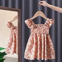 Children's Clothing Girl's Dress Summer New Floral Chiffon Small Flying Sleeve Suspender Princess Skirt Foreign Style Children's Dress Lightinthebox