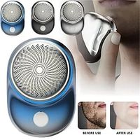 2023 New Powerful Storm Shaver for Men Mini Portable Electric Travel Shaver Rechargeable Wet and Dry Use Face Beard Razor Lightinthebox - thumbnail