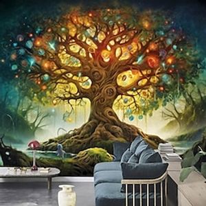 Plants Wallpaper Mural Tree of Life Wall Covering Sticker Peel and Stick Removable PVC/Vinyl Material Self Adhesive/Adhesive Required Wall Decor for Living Room Kitchen Bathroom miniinthebox