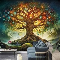 Plants Wallpaper Mural Tree of Life Wall Covering Sticker Peel and Stick Removable PVC/Vinyl Material Self Adhesive/Adhesive Required Wall Decor for Living Room Kitchen Bathroom miniinthebox