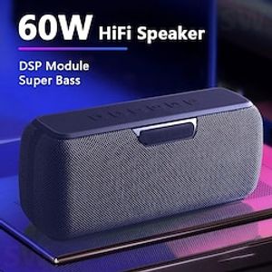 60W High Power Portable Bluetooth Speaker Deep Bass Column TWS Stereo Subwoofer For Computer Soundbar Voice Assistant. miniinthebox