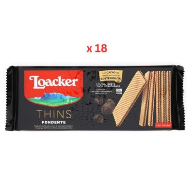 Loacker Thins Wafer Crispy With Dark Chocolate Cream 18X150G