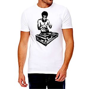 Men's Unisex Tee T shirt Hot Stamping Graphic Prints Portrait Plus Size Print Short Sleeve Casual Tops Cotton Basic Fashion Designer Big and Tall White Lightinthebox