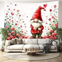 Roses Gnome Hanging Tapestry Wall Art Large Tapestry Mural Decor Photograph Backdrop Blanket Curtain Home Bedroom Living Room Decoration Lightinthebox