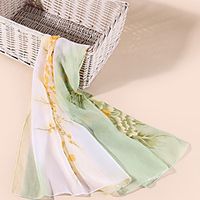Women's Chiffon Scarf Holiday Multi-color Scarf Color Block miniinthebox - thumbnail
