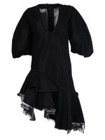 Asymmetric Hemline Denim Dress - thumbnail