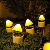 Solar Power Mushroom Candle Light For Garden Courtyard DIY Landscape Lamp Waterproof  Outdoor Lamp Lawn Garden Patio Street Decoration Lighting miniinthebox - thumbnail