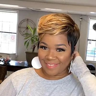 Honey Gold and Black Pixie Cut Bob Wig - Short Straight Synthetic Hair for Women miniinthebox