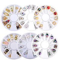 6 Wheel 3D Charm Alloy Rhinestones Nail Art Decorations Perfume Bottle Bow Flowers Triangle DIY Nail Jewelry Supplies miniinthebox - thumbnail