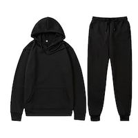 Men's Women's Couple's Sweatsuit Hoodie Pants Solid Color Sport Athleisure Top Bottoms Long Sleeve Breathable Soft Comfortable Gym Casual Leisure Sports Traveling Jogging Street Athleisure Daily Lightinthebox - thumbnail