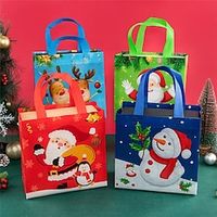 20pcs Merry Christmas Nonwoven Gift Bag New Year Party Santa Elk Snowman Gift Packaging Bag Decoration, Christmas Party Favors, Weird Stuff, Shopping Bag, Party Gift Bag, Craft Tote Bag miniinthebox - thumbnail