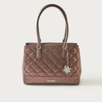 Guess Quilted Tote Bag with Double Handle and Zip Closure