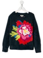 Kenzo Kids flower print sweatshirt - Blue - thumbnail