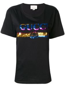 Gucci sequinned logo T-shirt - Black