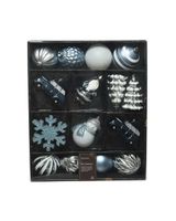 Kaemingk Decoris Mixbox Shatterproof Matt, Shiny & Glitter Mix Assorted Set 29107