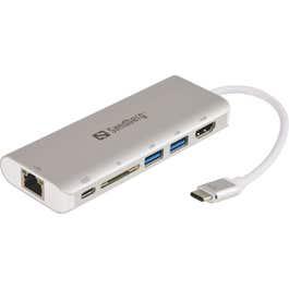 Sandberg USB-C Dock HDMI+ LAN+ SD+ USB, 61W