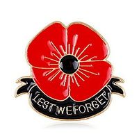 malyunin memorial day gifts lest we forget enamel poppy brooch pins for women flowers broaches (1pc poppy) Lightinthebox - thumbnail